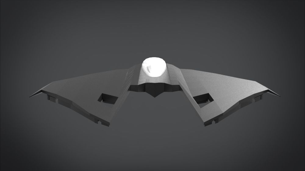 SF001 Spaceship Low-poly 3D model_18