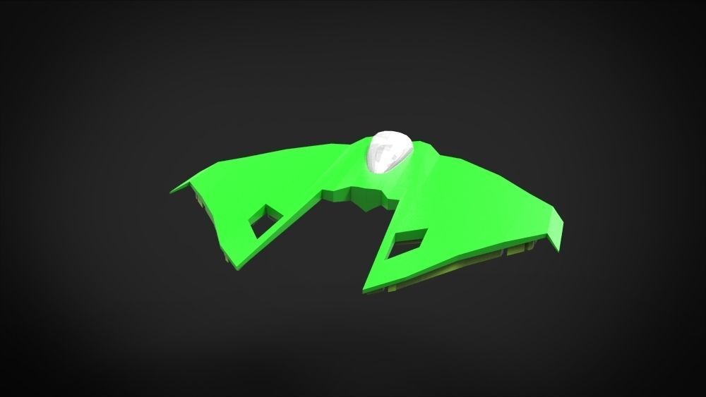 SF001 Spaceship Low-poly 3D model_12