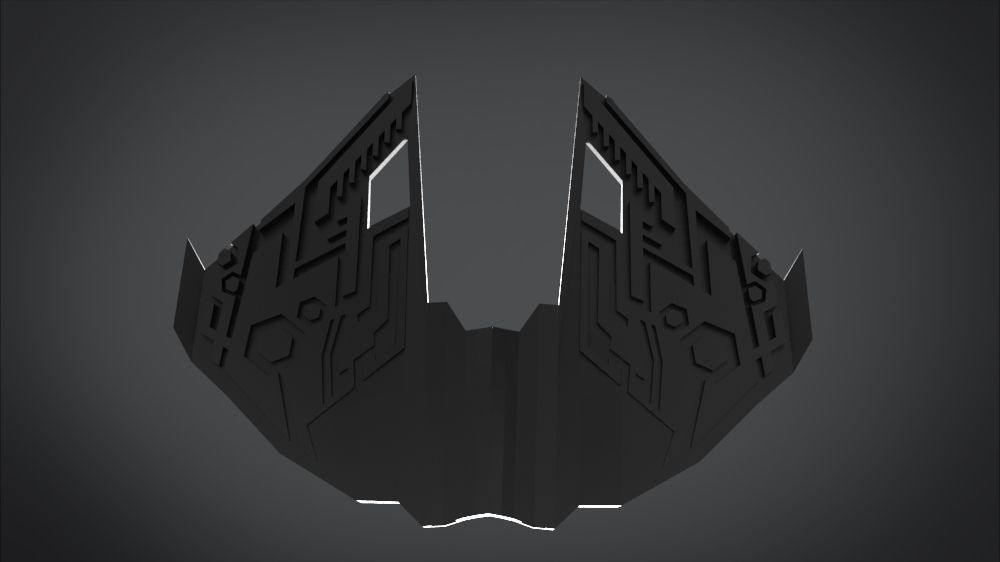 SF001 Spaceship Low-poly 3D model_13