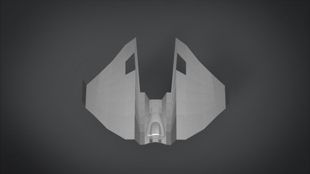 SF001 Spaceship Low-poly 3D model_20