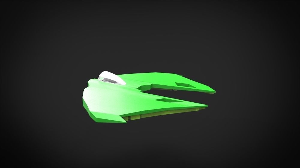 SF001 Spaceship Low-poly 3D model_19