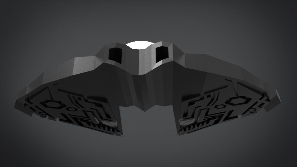 SF001 Spaceship Low-poly 3D model_4
