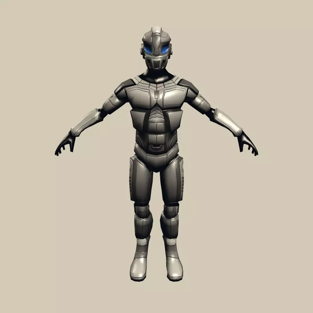Robot Cyborg Suit Low-poly Low-poly 3D model_0