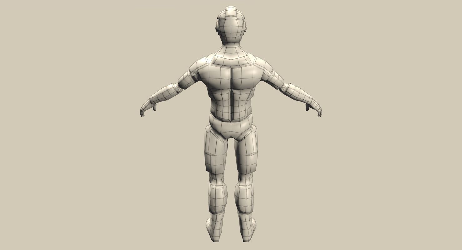 Robot Cyborg Suit Low-poly Low-poly 3D model_10