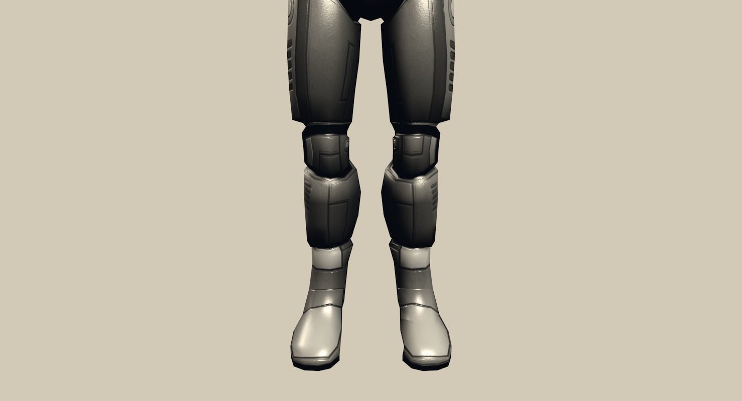 Robot Cyborg Suit Low-poly Low-poly 3D model_2