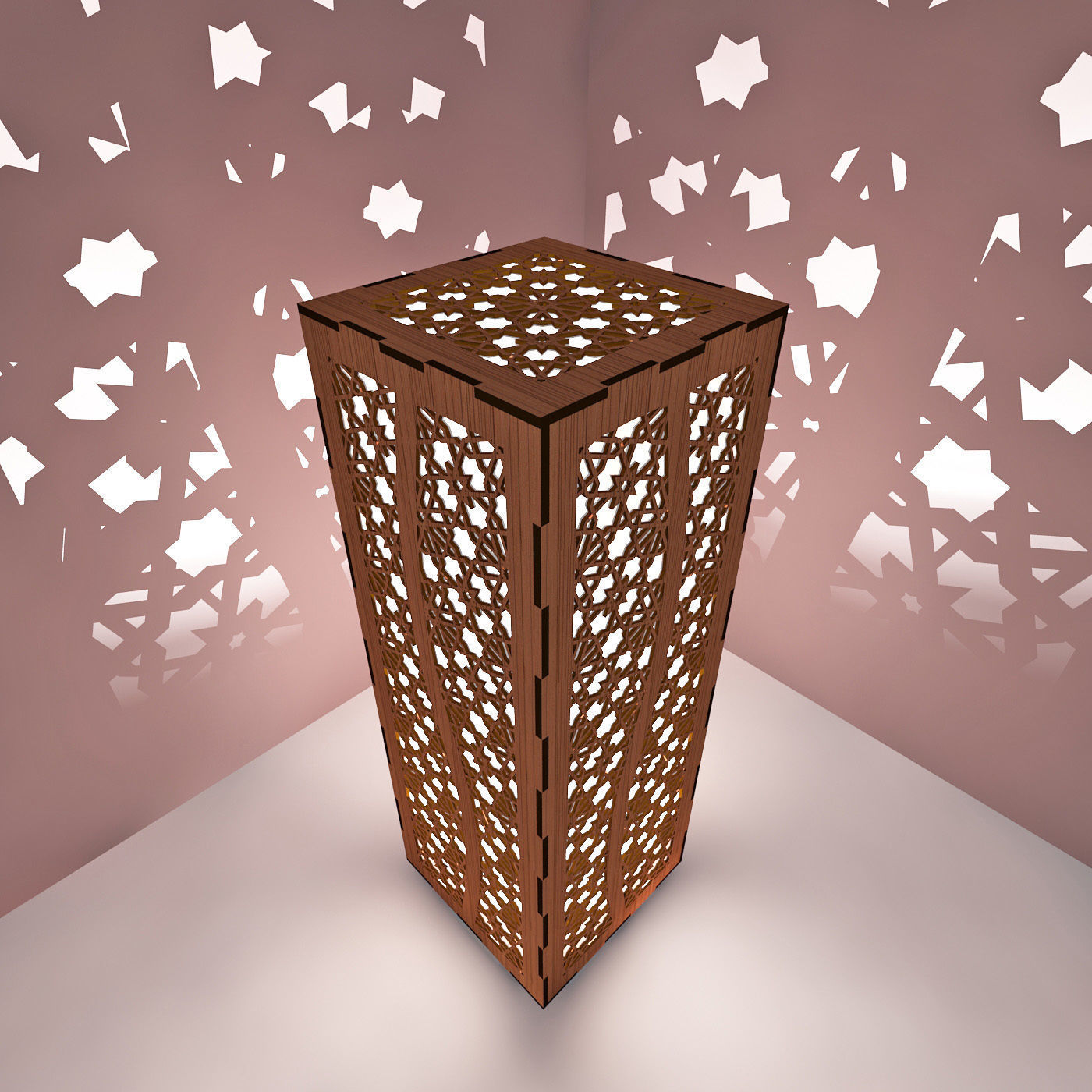 Light lamp Low-poly 3D model_6