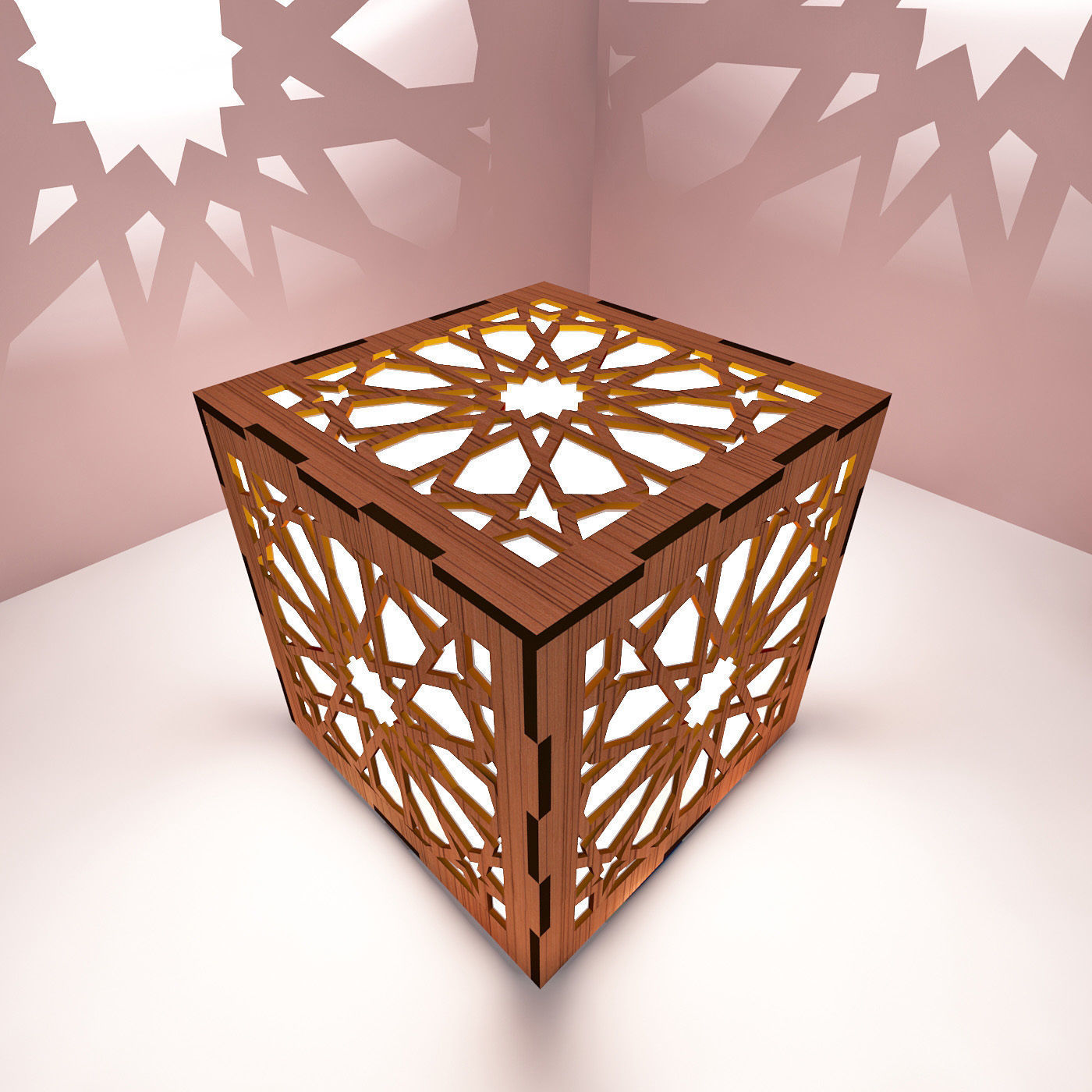 Light lamp Low-poly 3D model_4