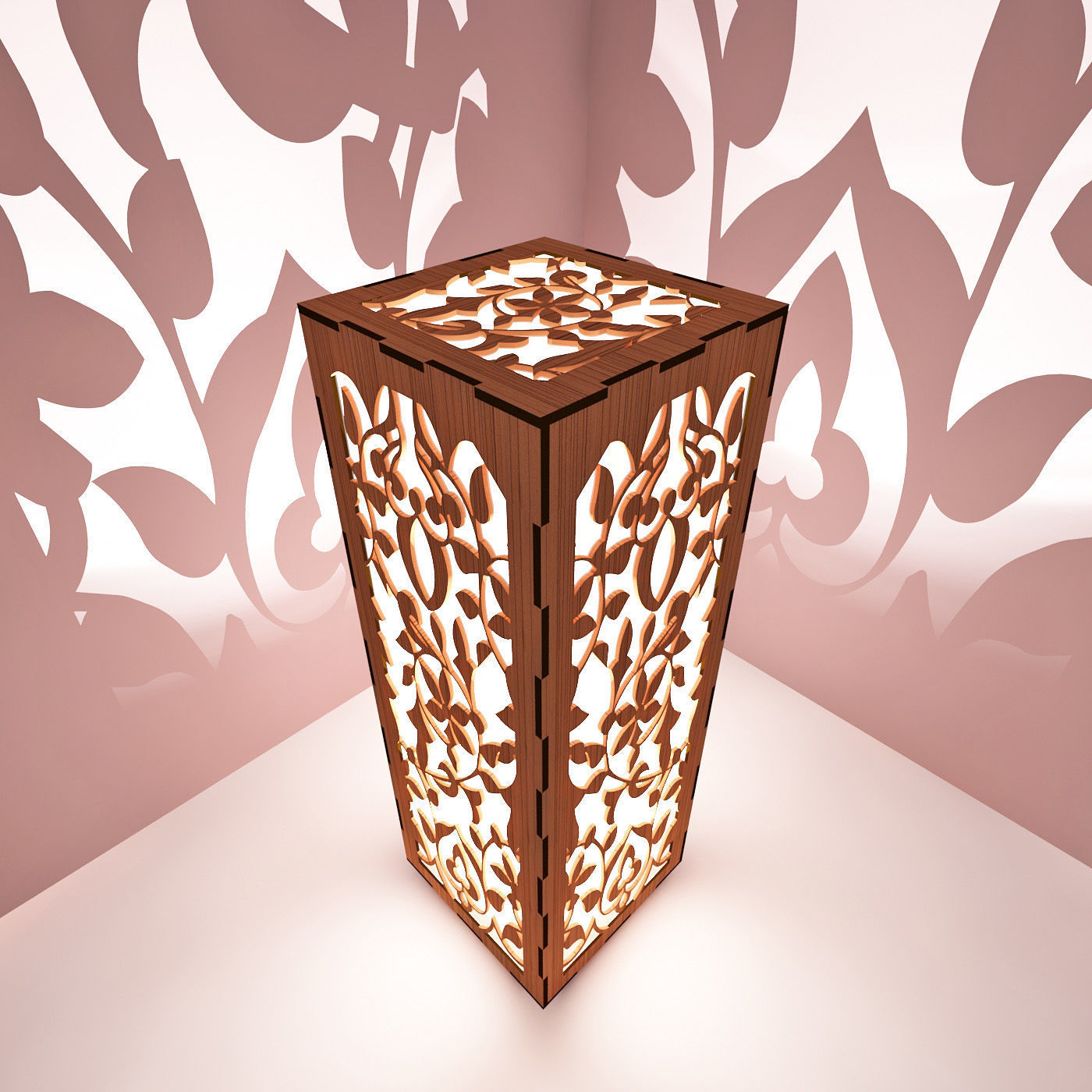 Light lamp Low-poly 3D model_8