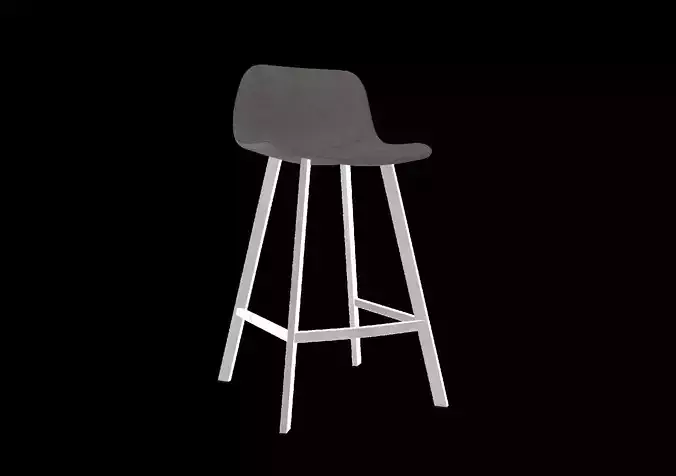 Fabric and metal bar stool