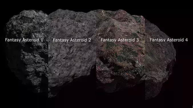 Fantasy Asteroid Collection 3D model