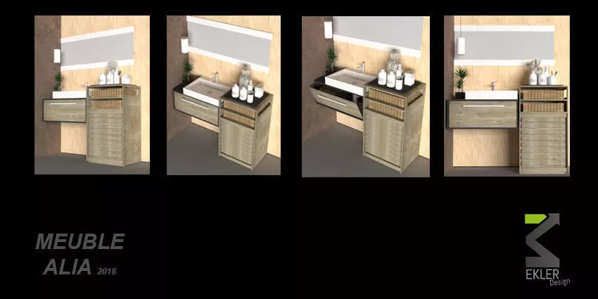 meuble salle de bain Free low-poly 3D model