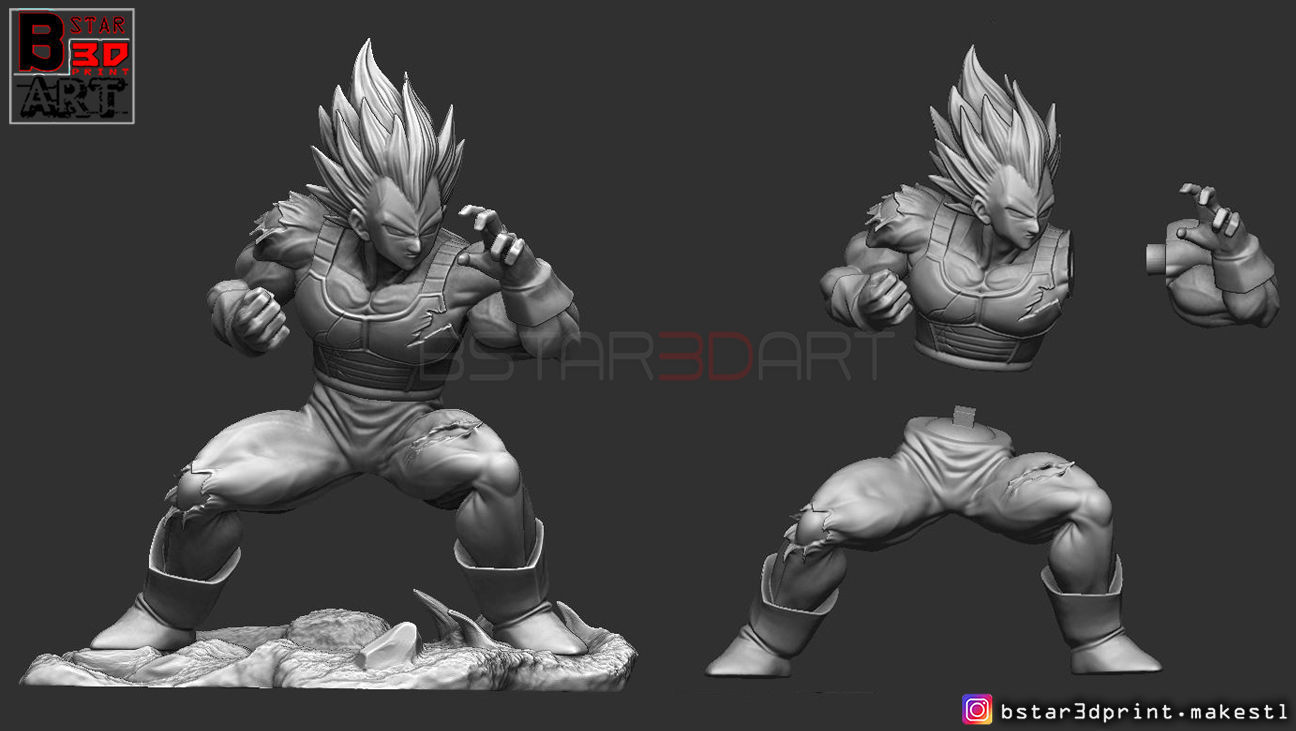 Vegeta - dragonball Z 3D print model 3D print model_21