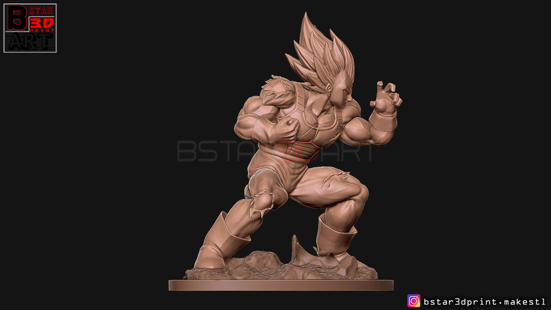 Vegeta - dragonball Z 3D print model 3D print model_19