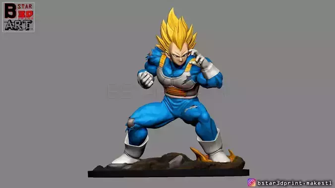 Vegeta - dragonball Z 3D print model 3D print model