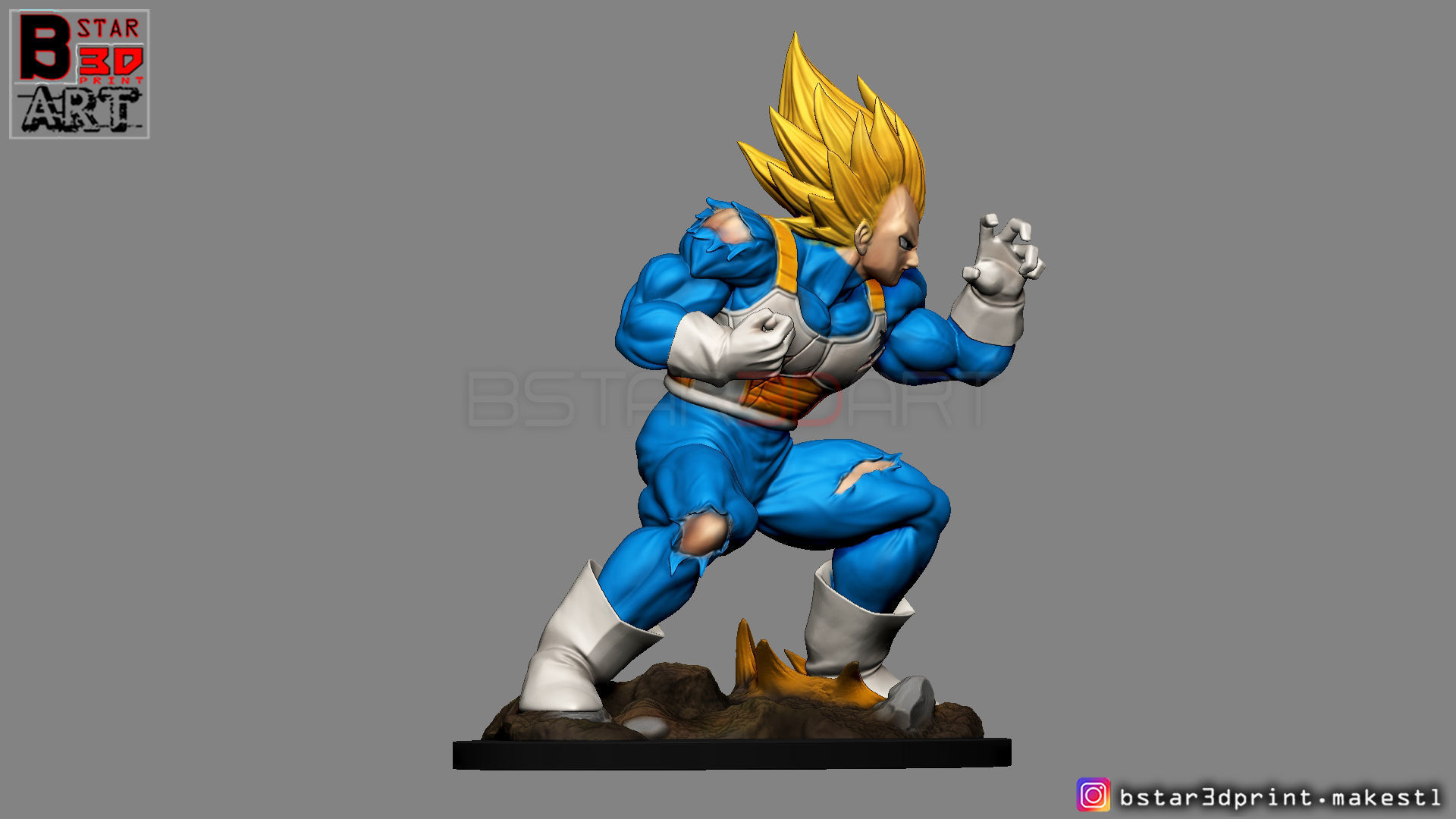 Vegeta - dragonball Z 3D print model 3D print model_12