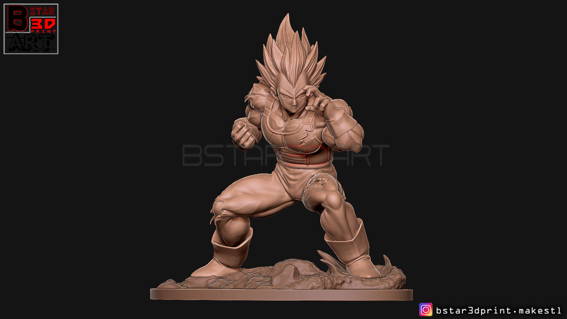 Vegeta - dragonball Z 3D print model 3D print model_13