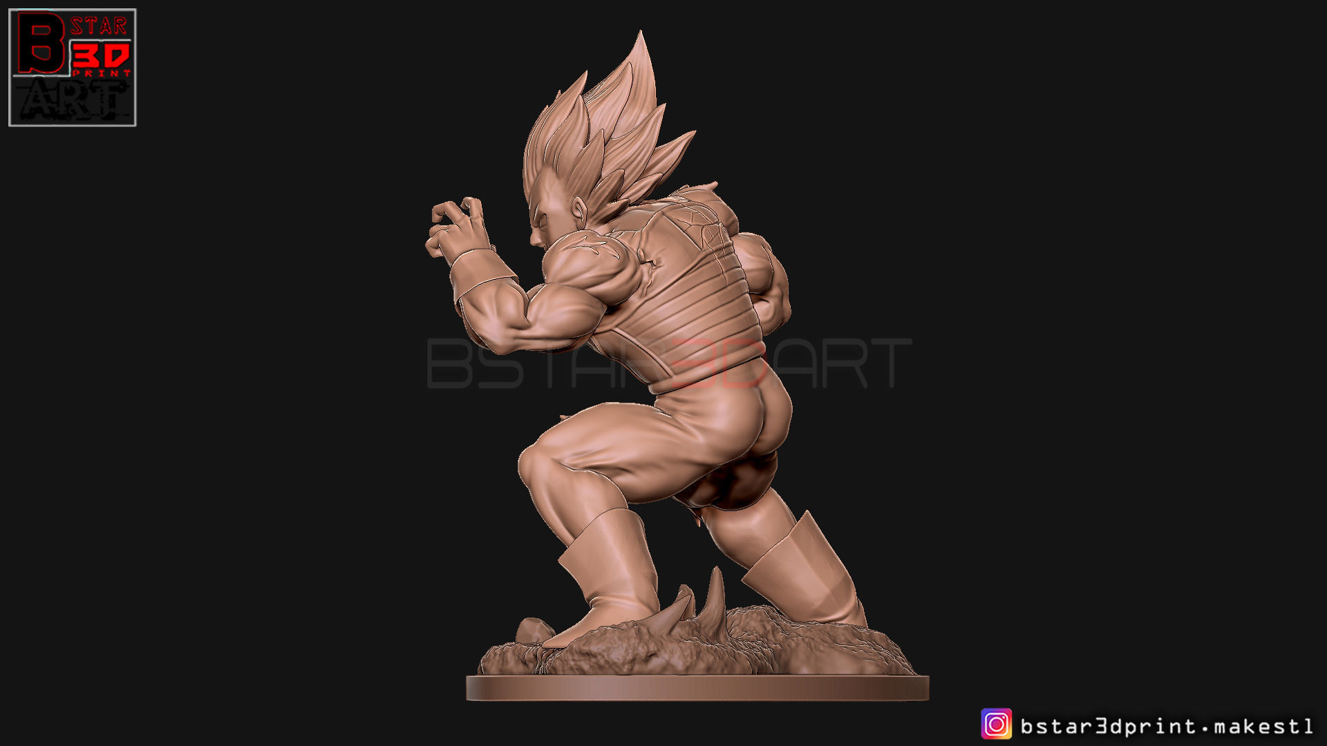 Vegeta - dragonball Z 3D print model 3D print model_15
