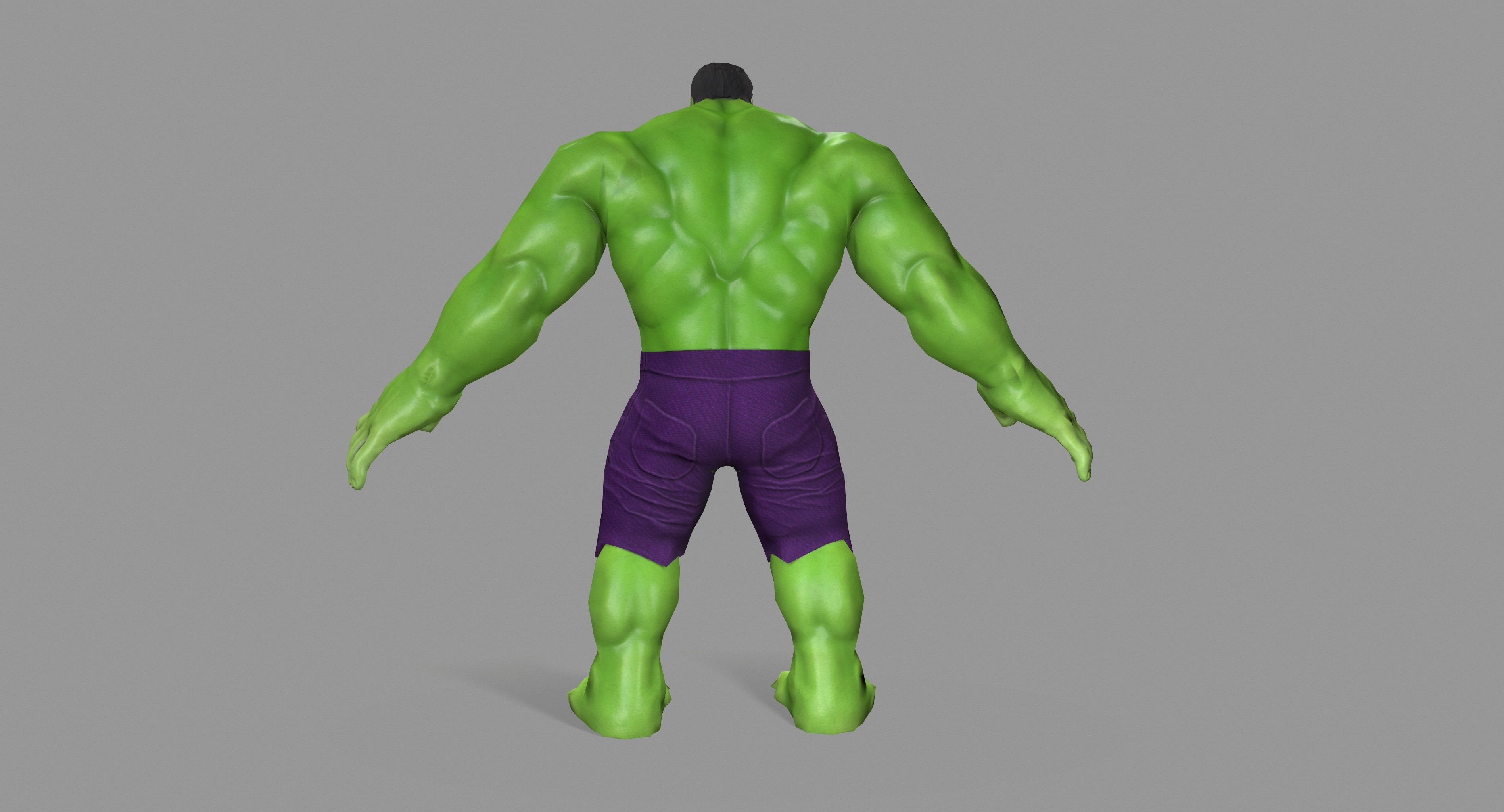 Hulk Green Low-poly 3D model_5