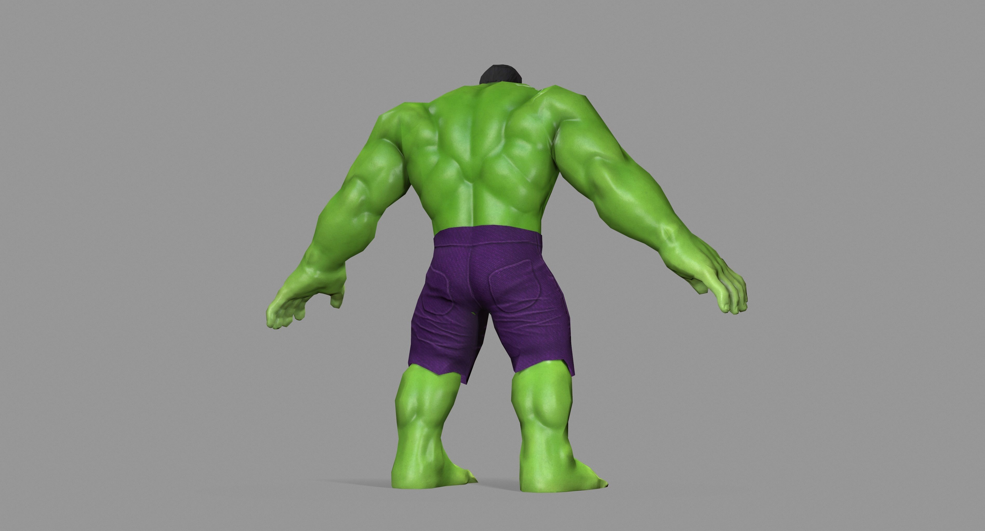 Hulk Green Low-poly 3D model_20