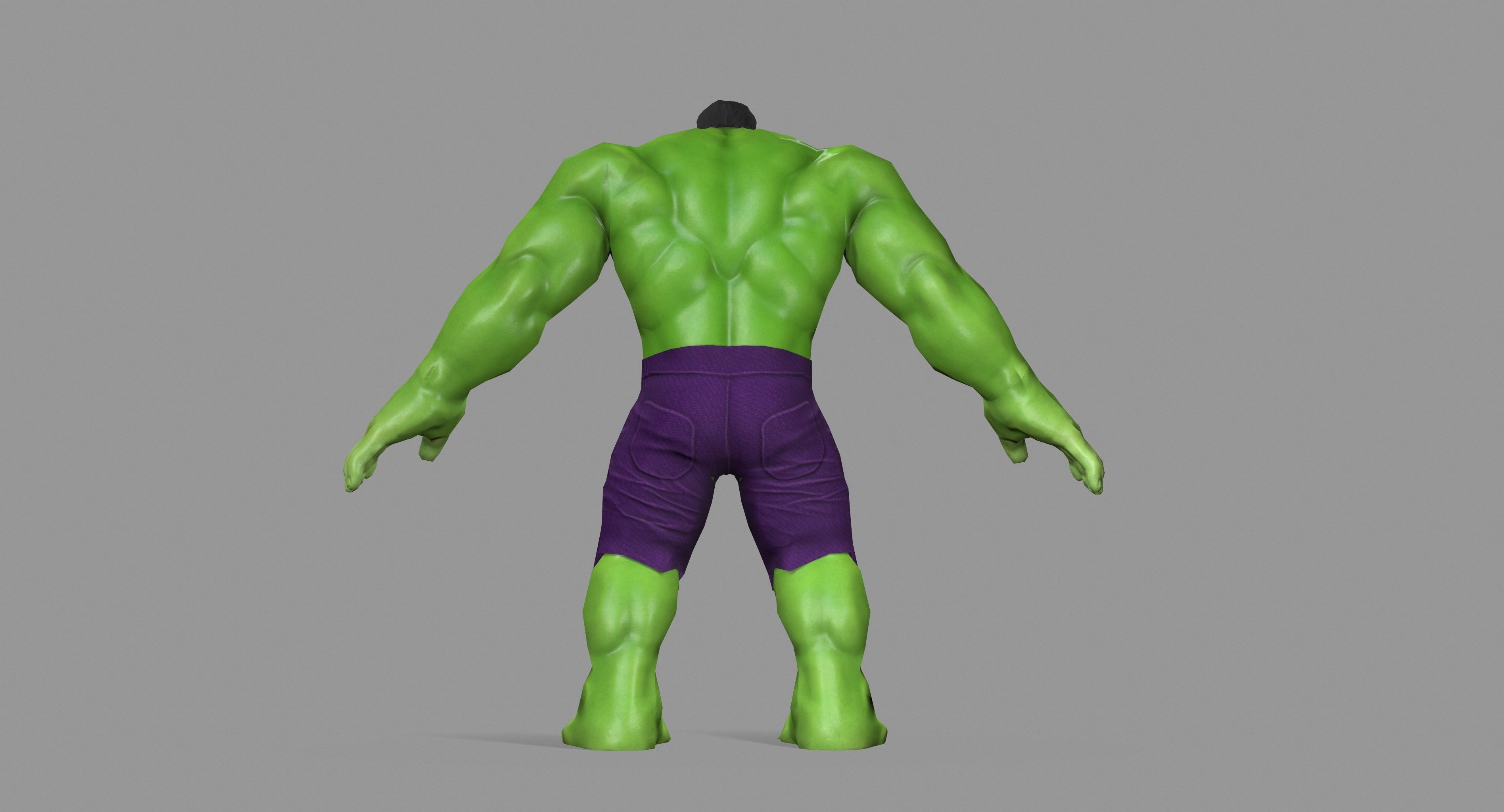 Hulk Green Low-poly 3D model_21