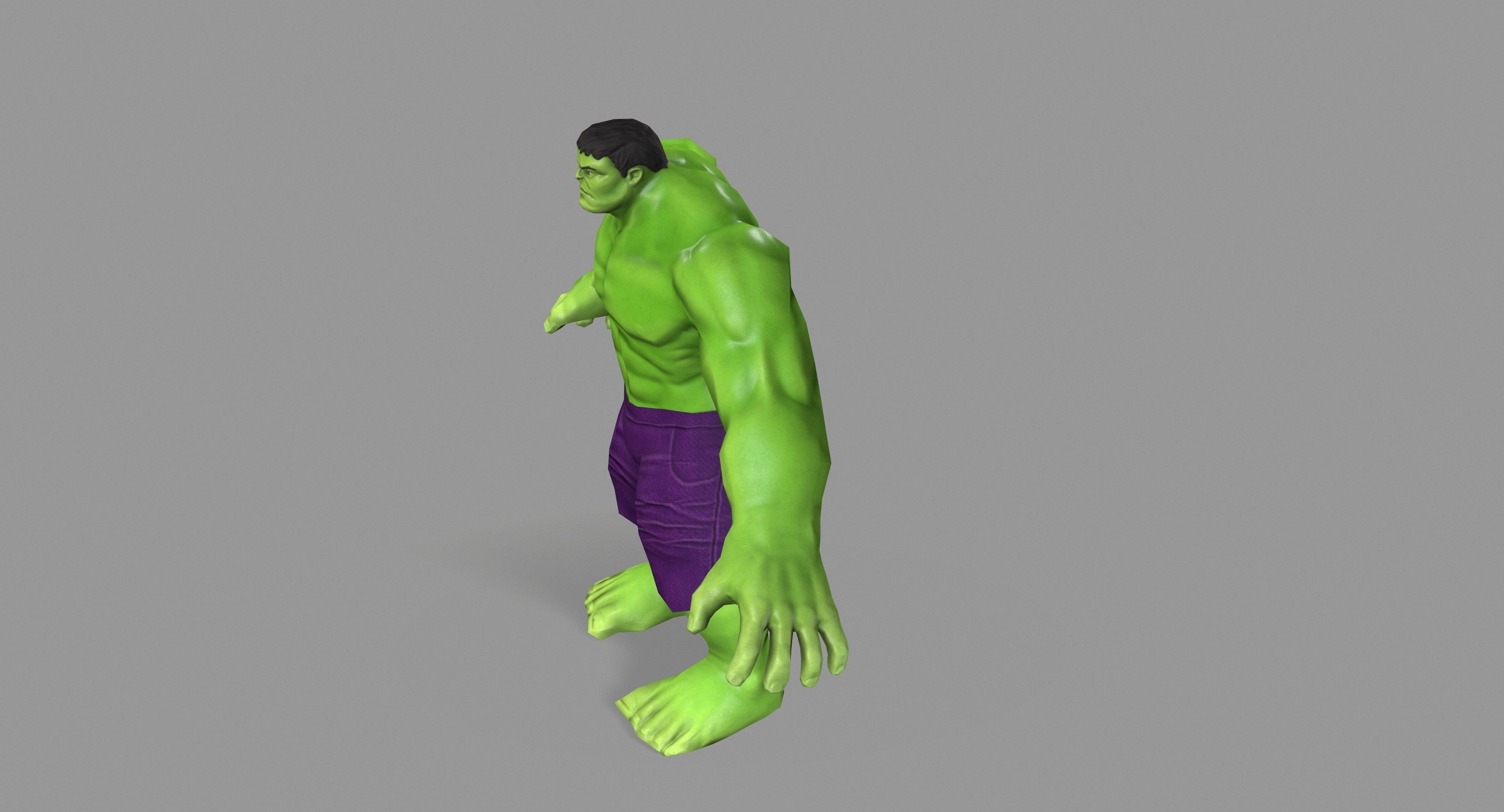 Hulk Green Low-poly 3D model_15
