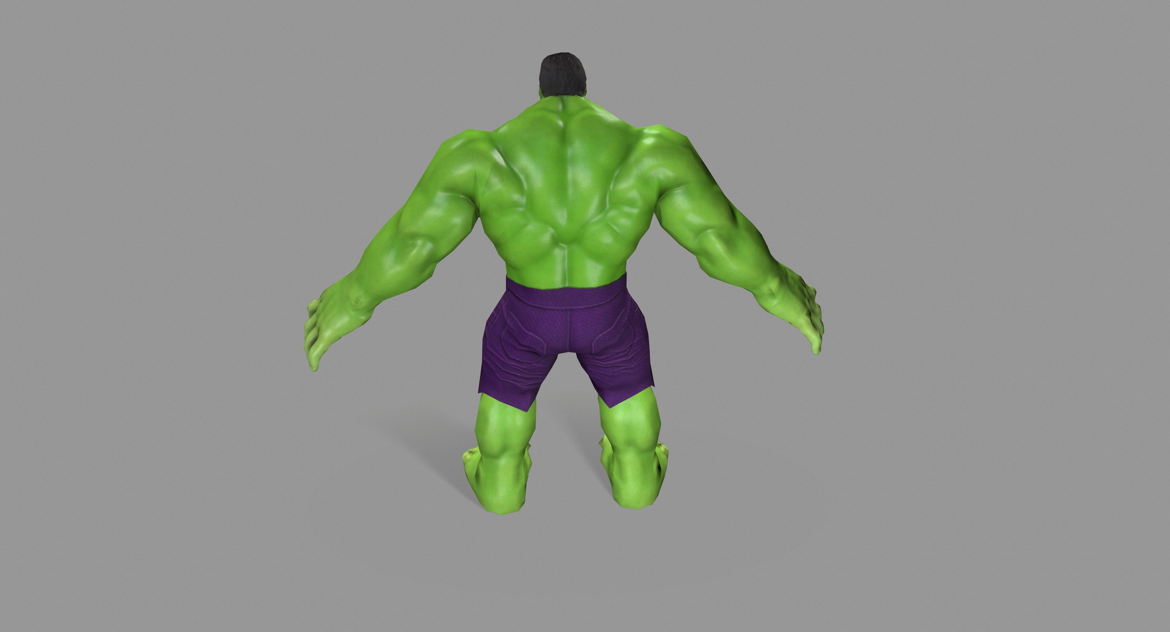 Hulk Green Low-poly 3D model_13
