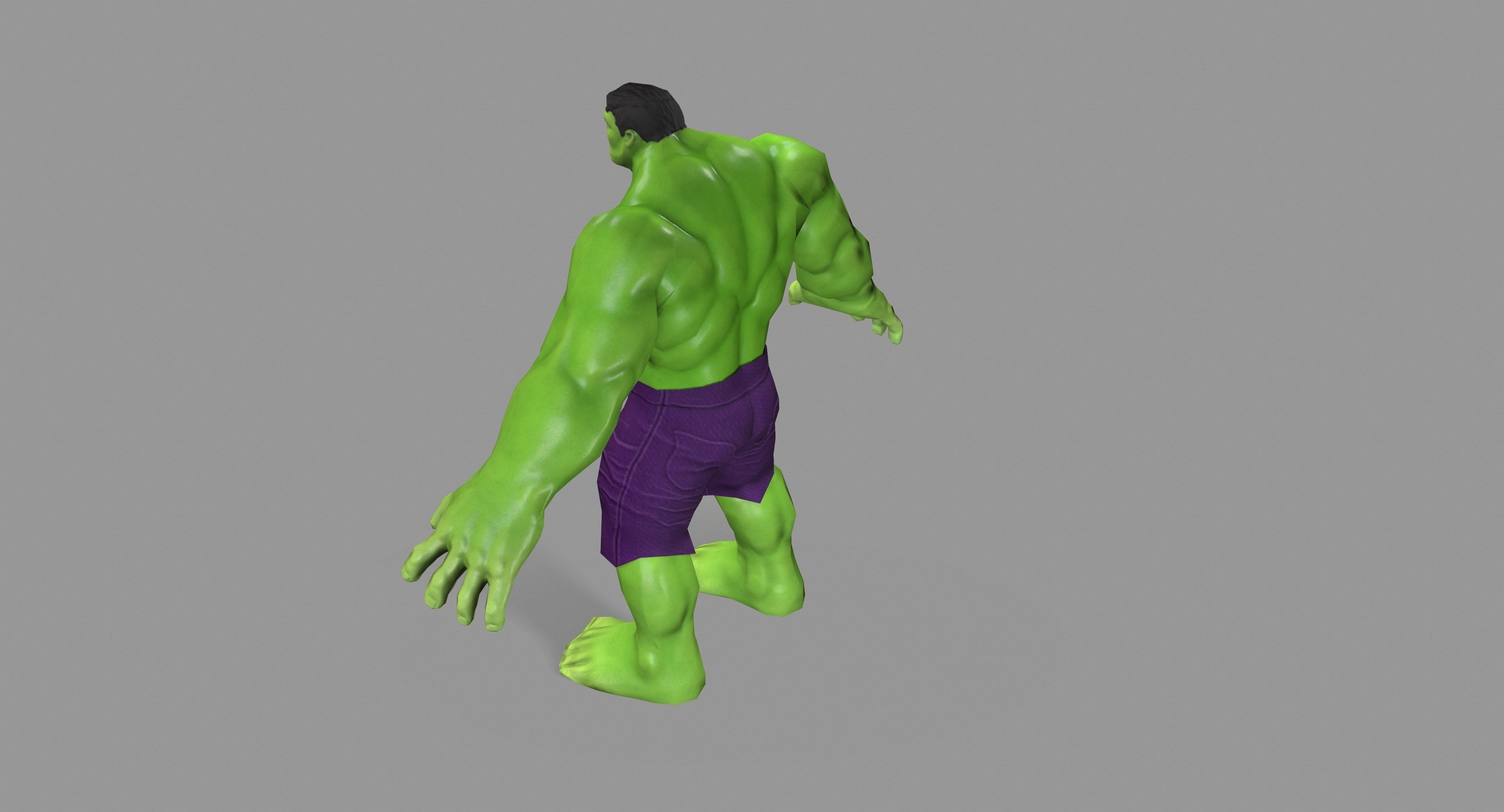 Hulk Green Low-poly 3D model_14