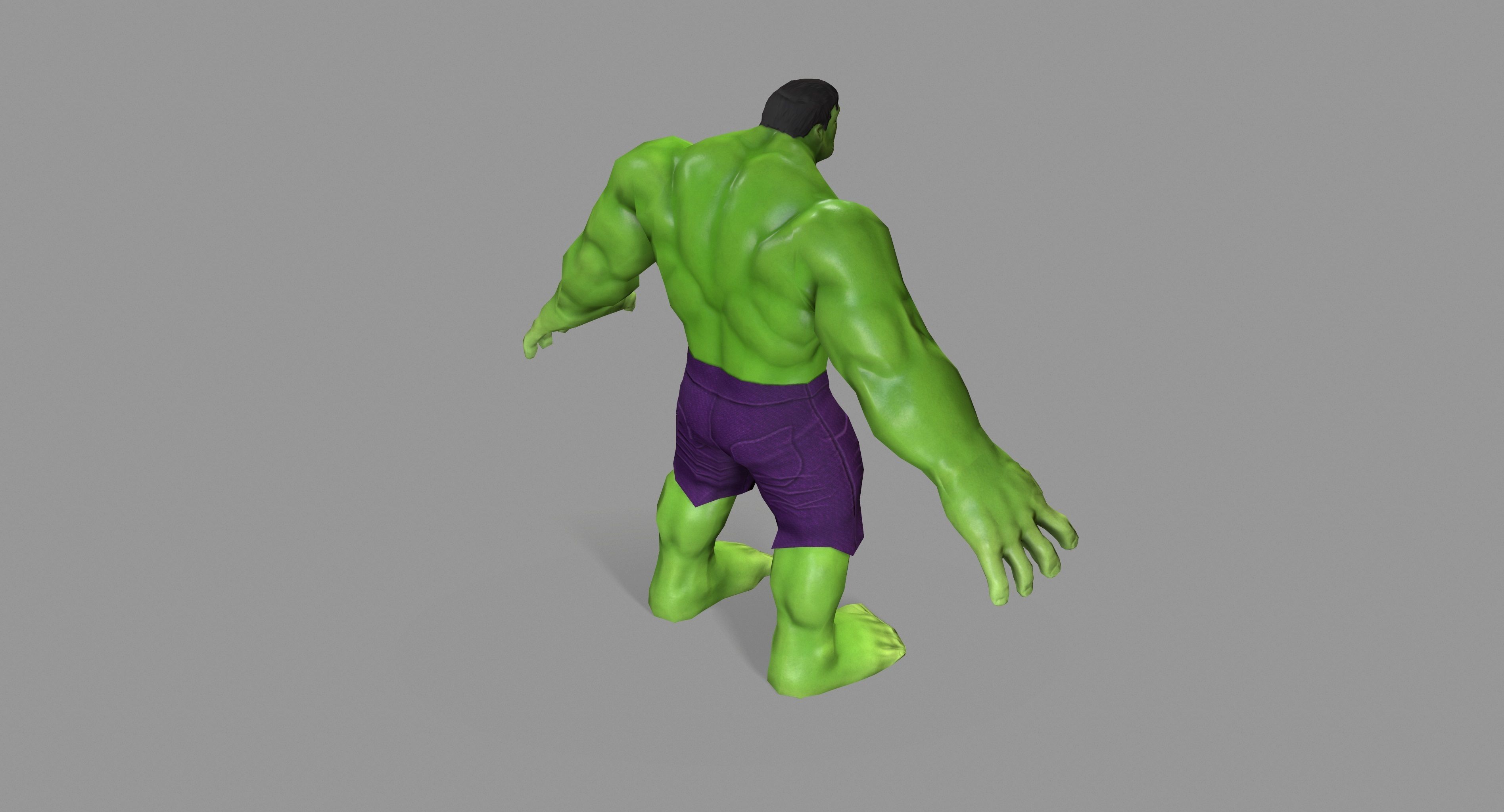 Hulk Green Low-poly 3D model_12