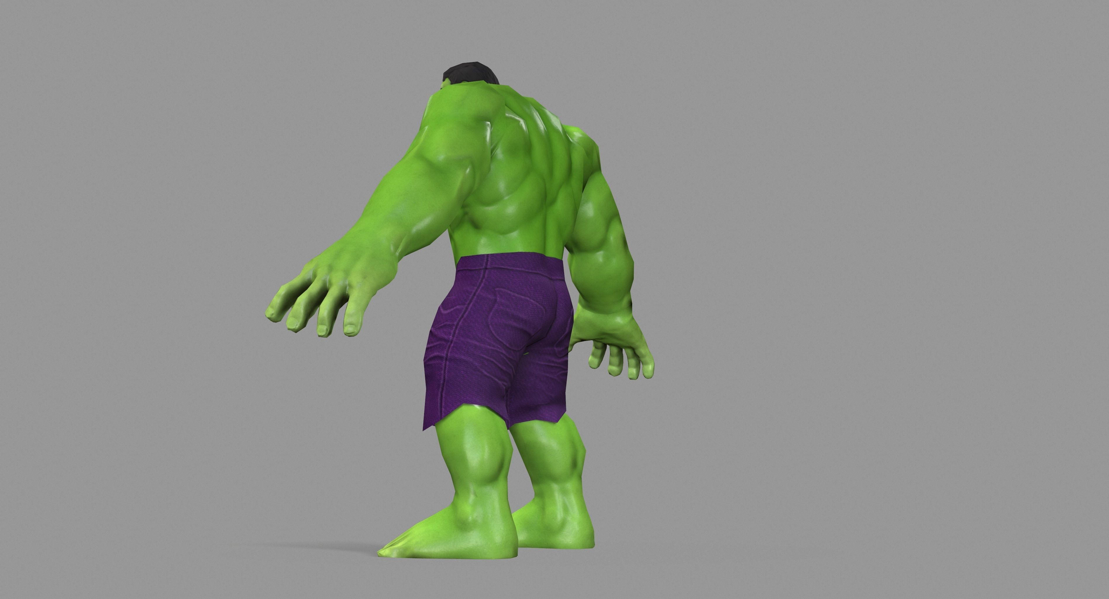 Hulk Green Low-poly 3D model_22