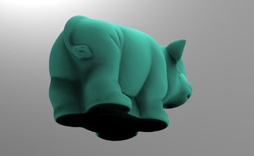 rhinoceros toy rhino in turquoise 3D print model_8