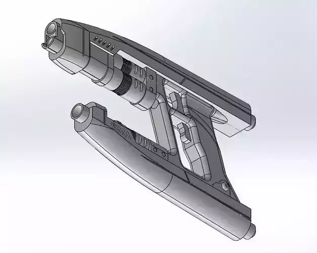 Star Lord Gun Blaster Printable 3D Print Model 1 Part
