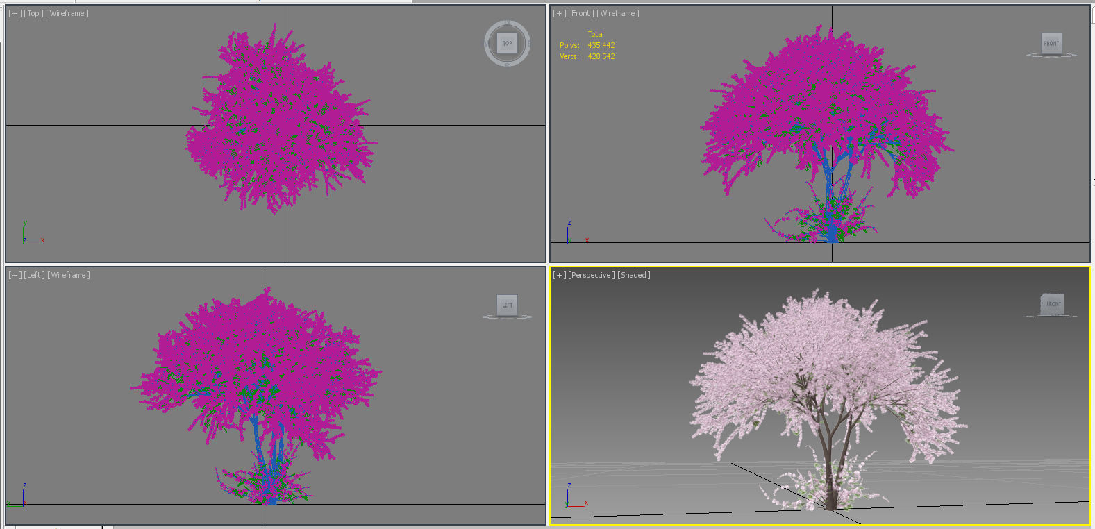 Tree Cherry 02 3D model_10