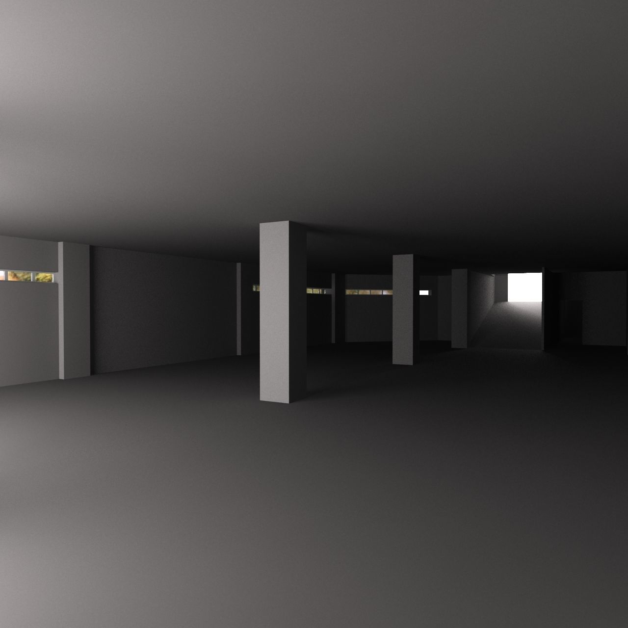 office building Low-poly 3D model_8