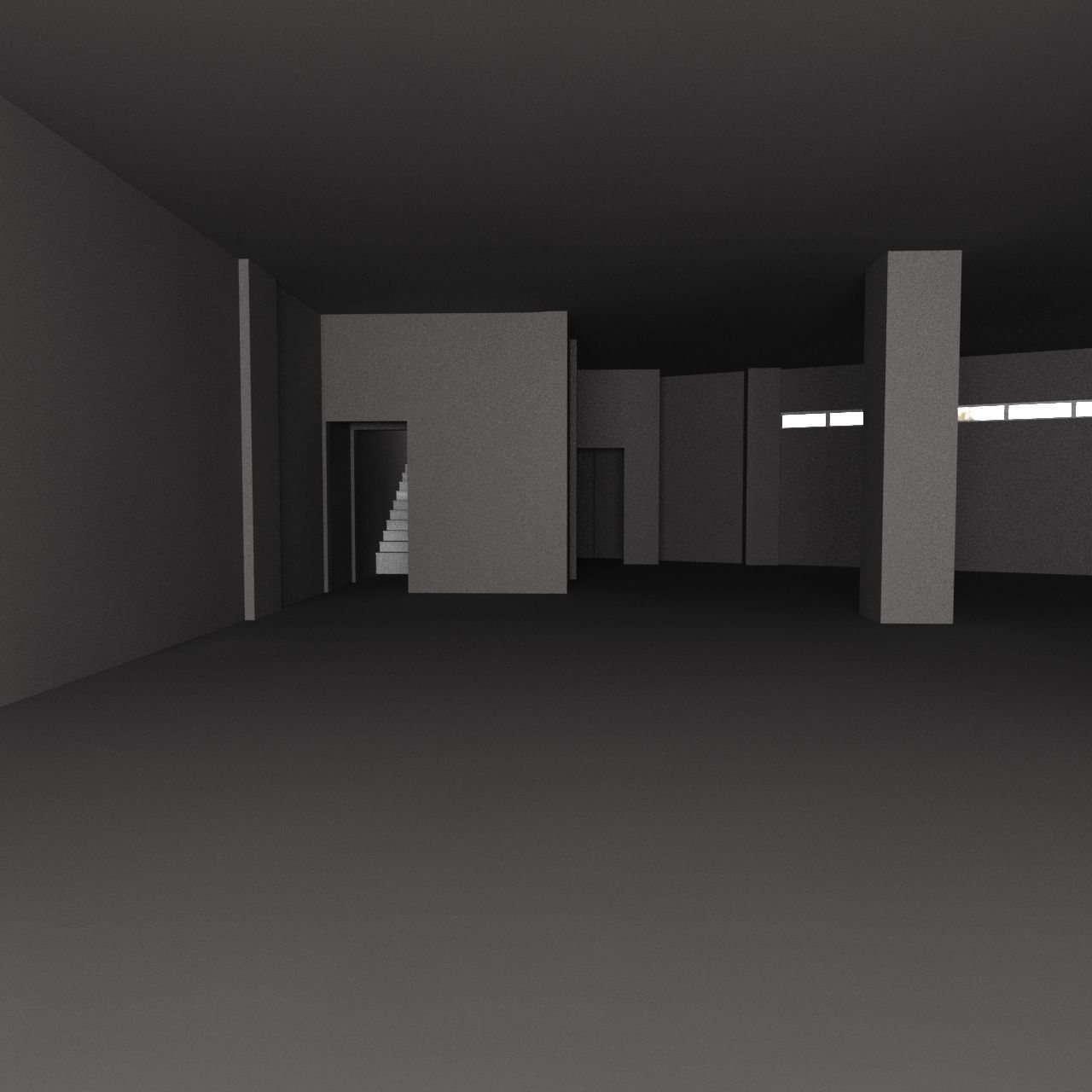 office building Low-poly 3D model_10