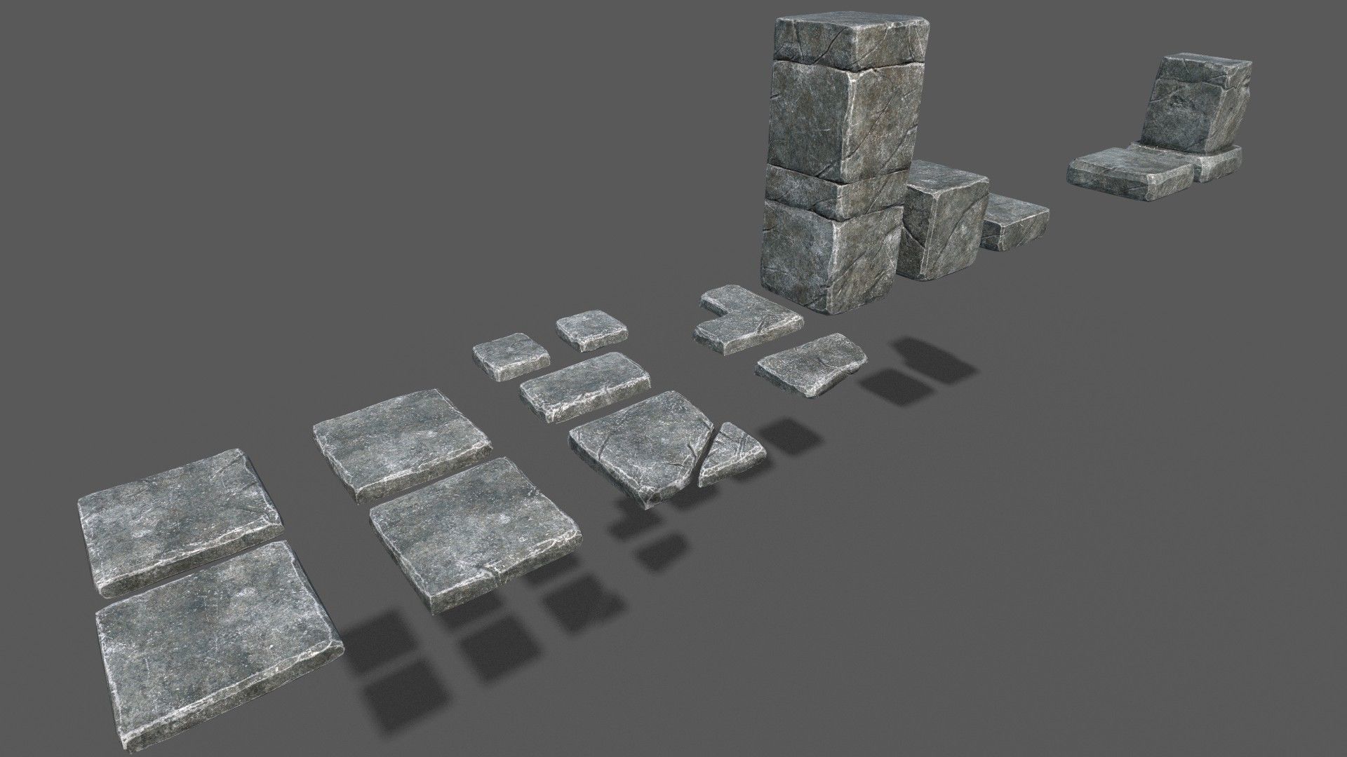 Top Down Cave Environment Pack Unity Unreal Engine Low-poly 3D model_15