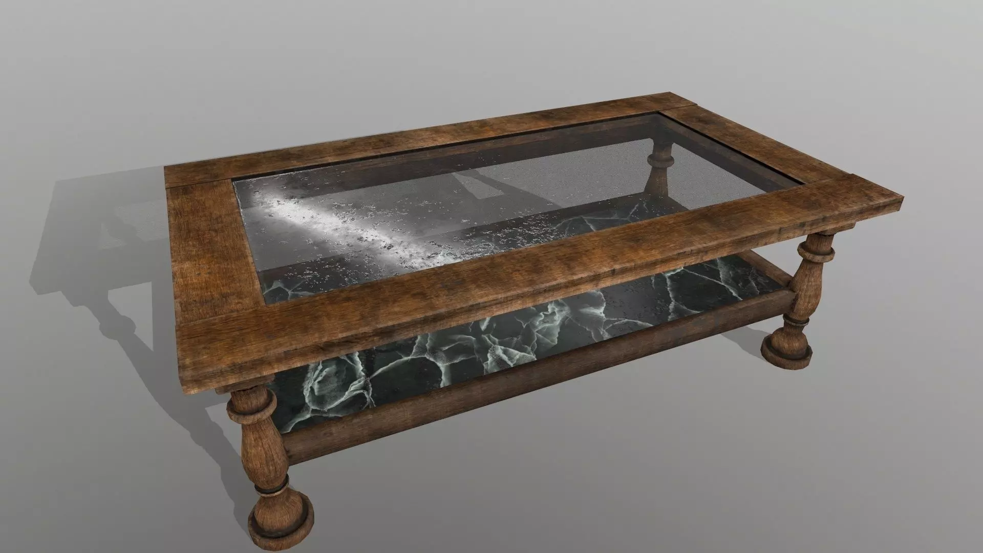 Wood Tablet Low-poly 3D model