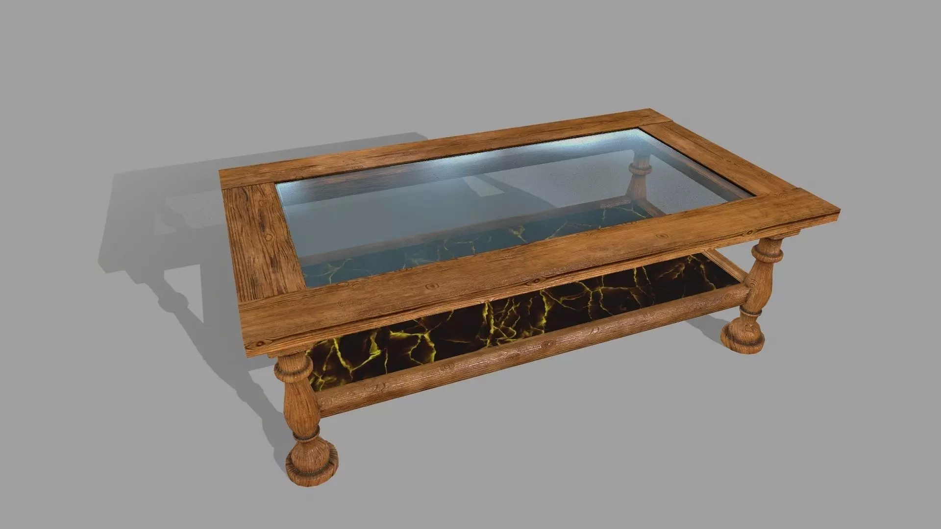 Wood Tablet Low-poly 3D model