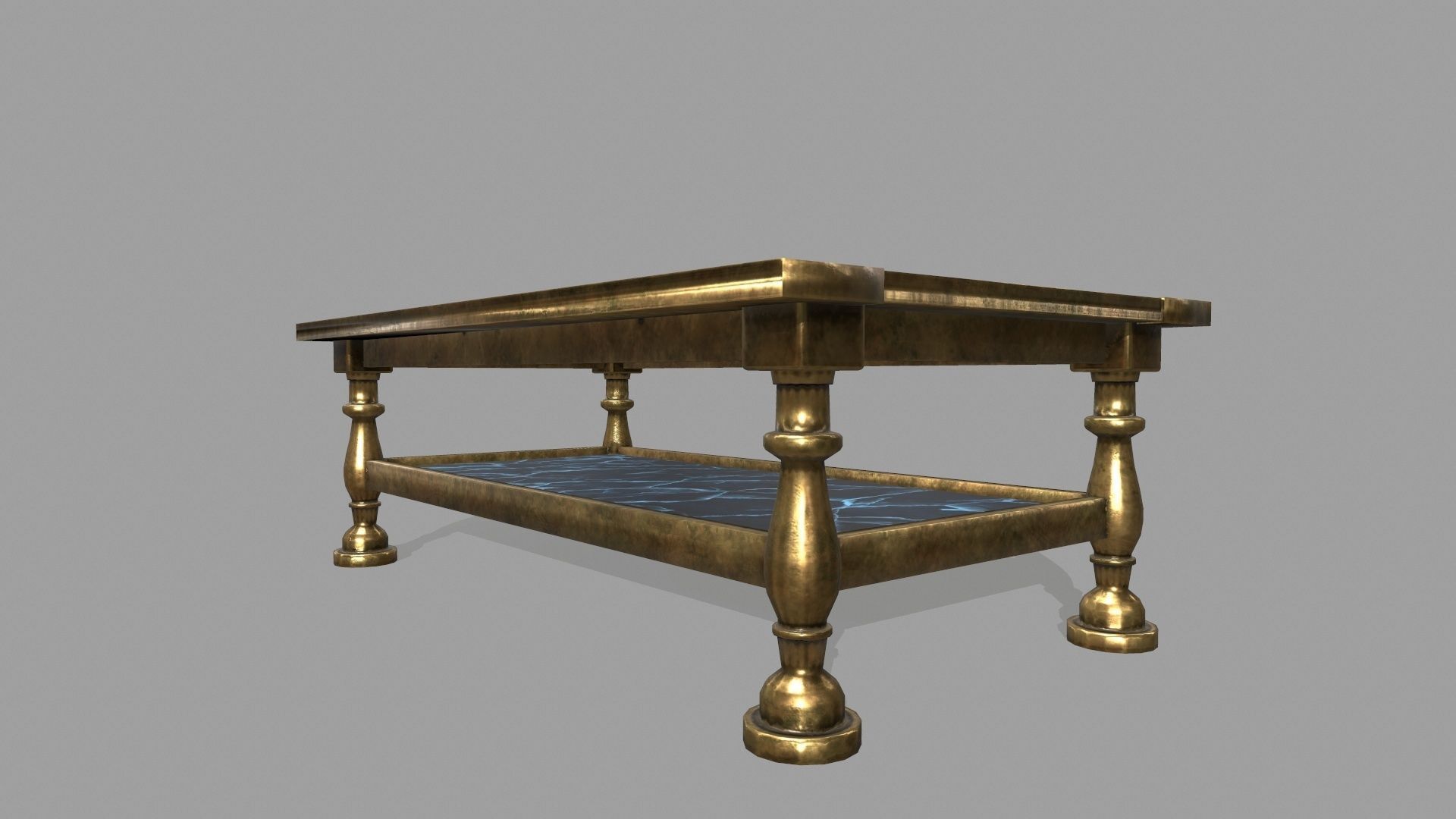 gold Tablet Low-poly 3D model_8