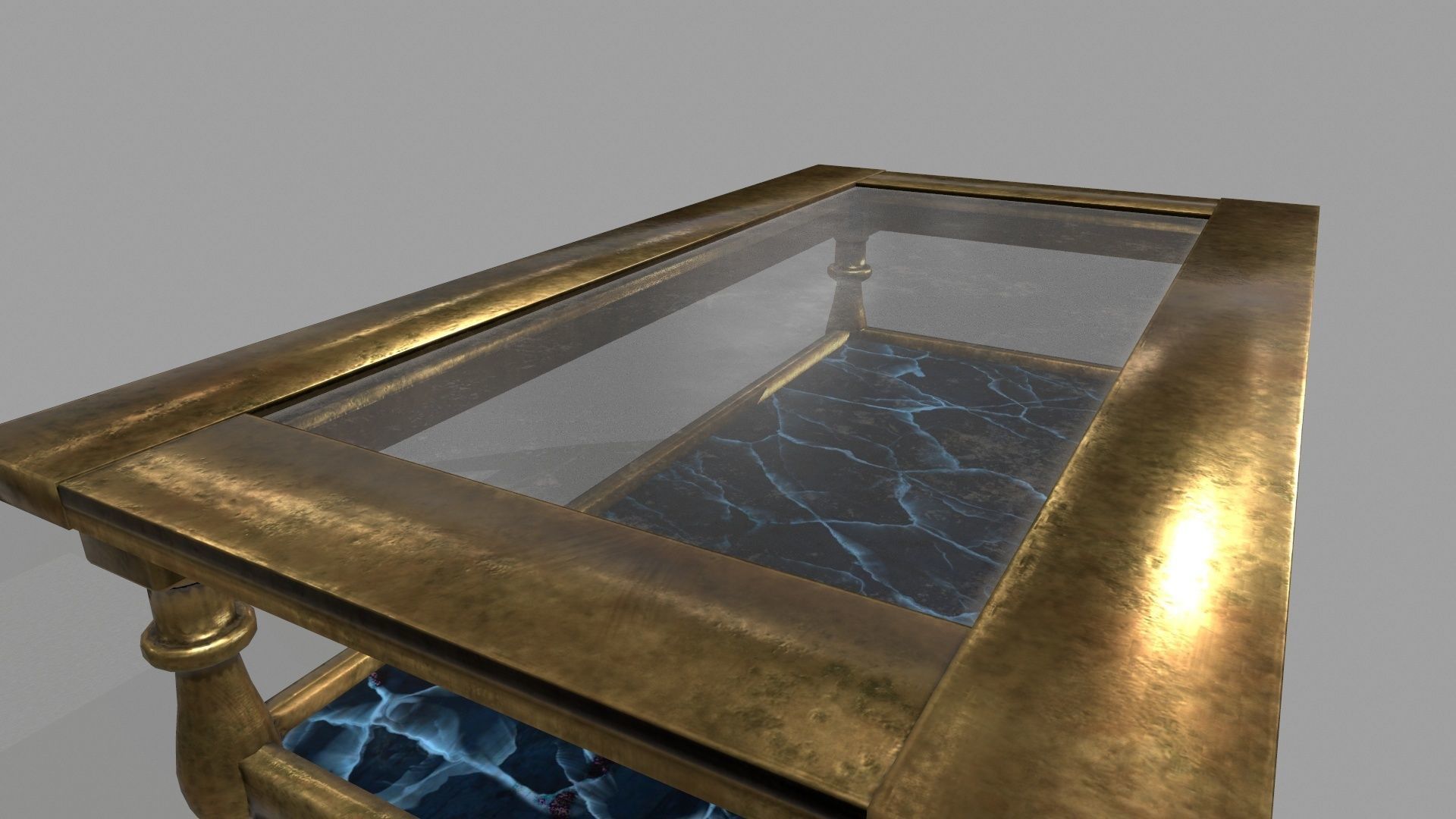 gold Tablet Low-poly 3D model_9