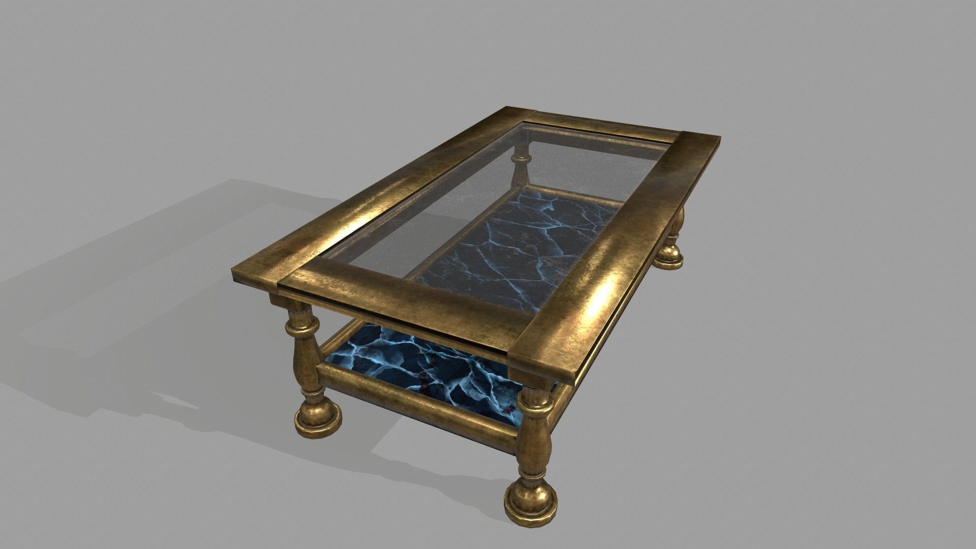 gold Tablet Low-poly 3D model_1
