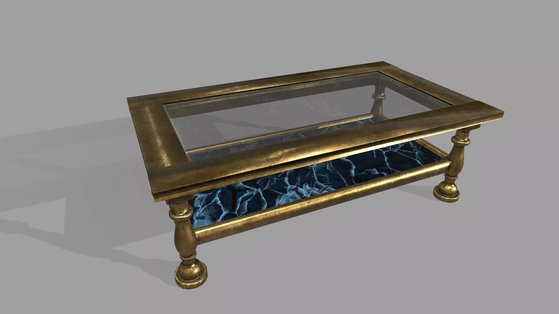 gold Tablet Low-poly 3D model_0