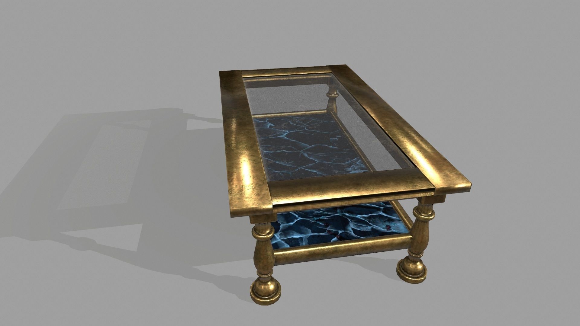 gold Tablet Low-poly 3D model_4