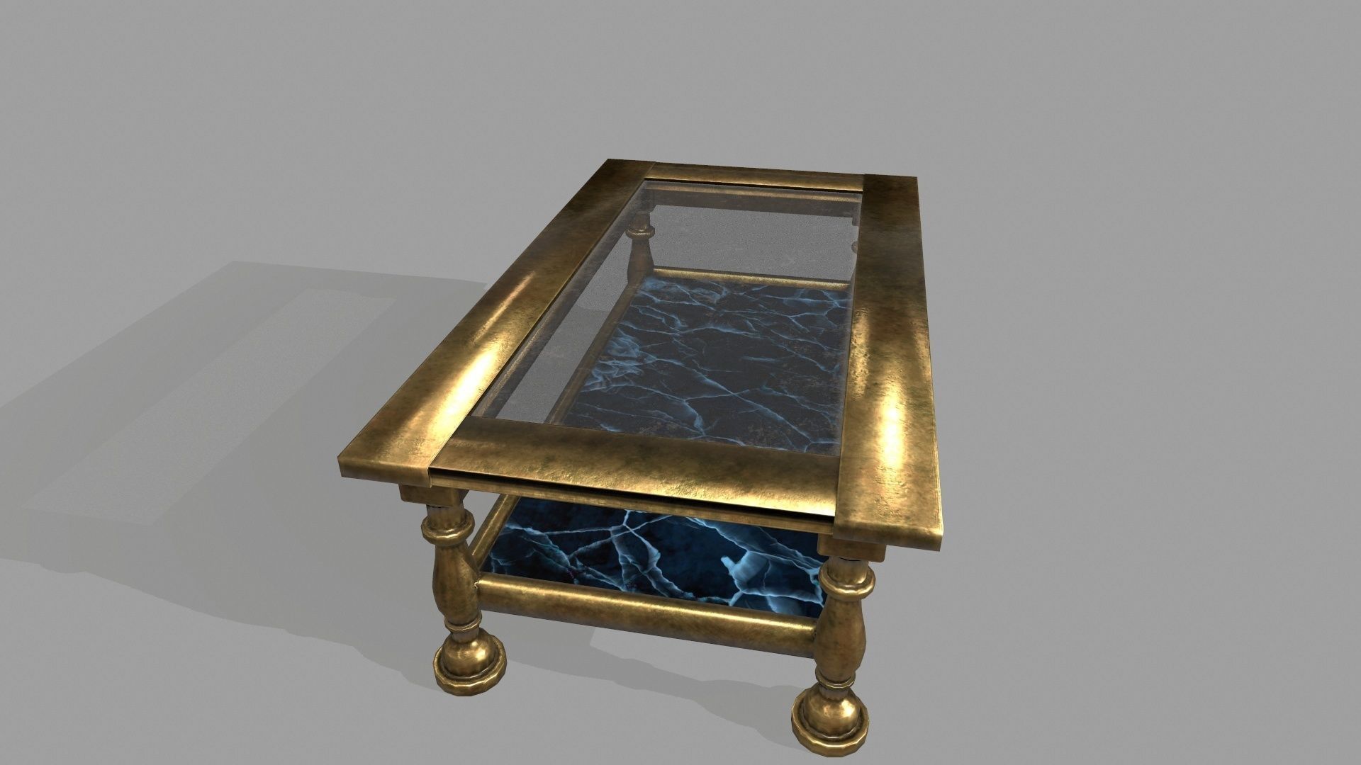 gold Tablet Low-poly 3D model_6
