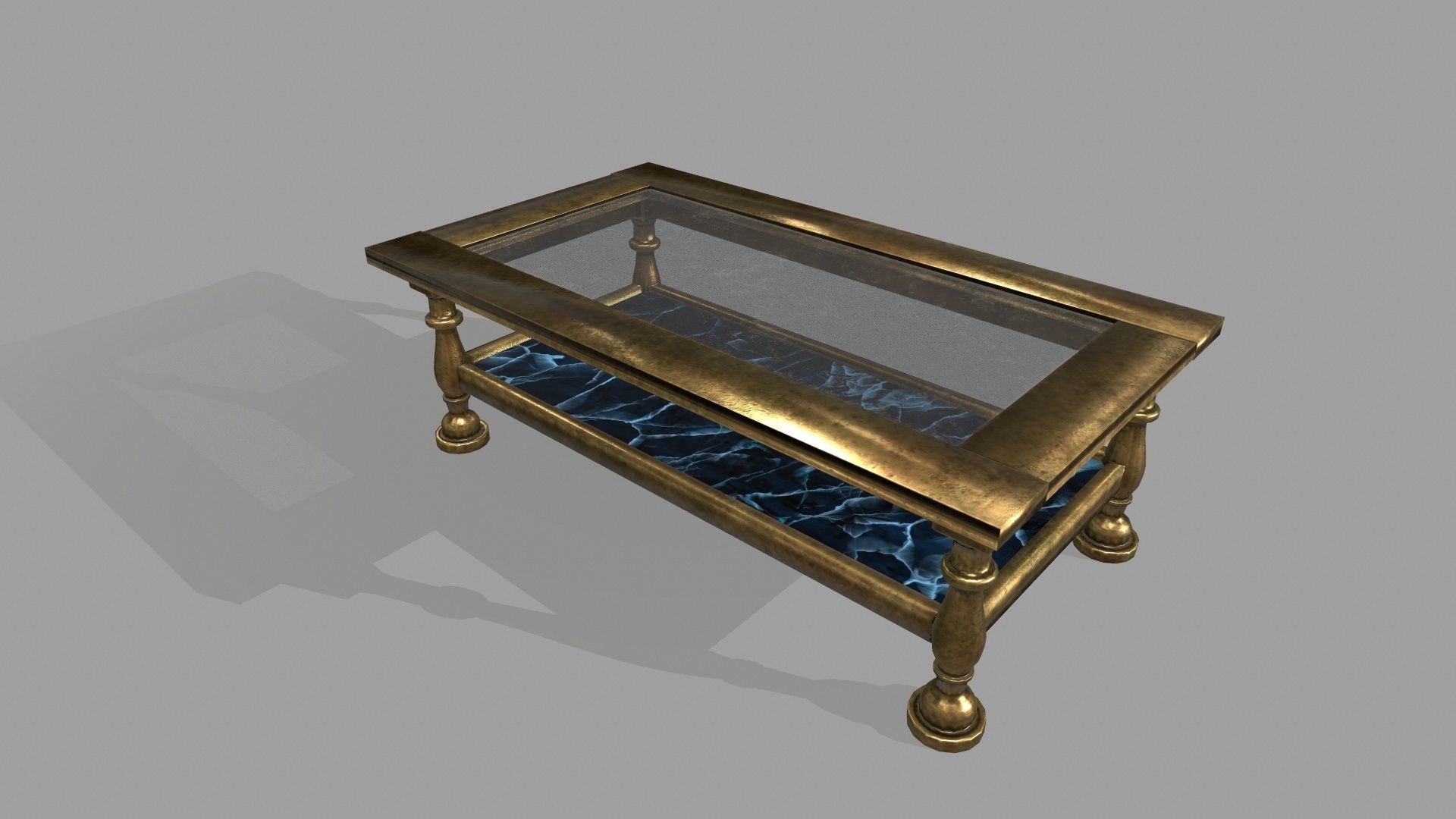 gold Tablet Low-poly 3D model_7