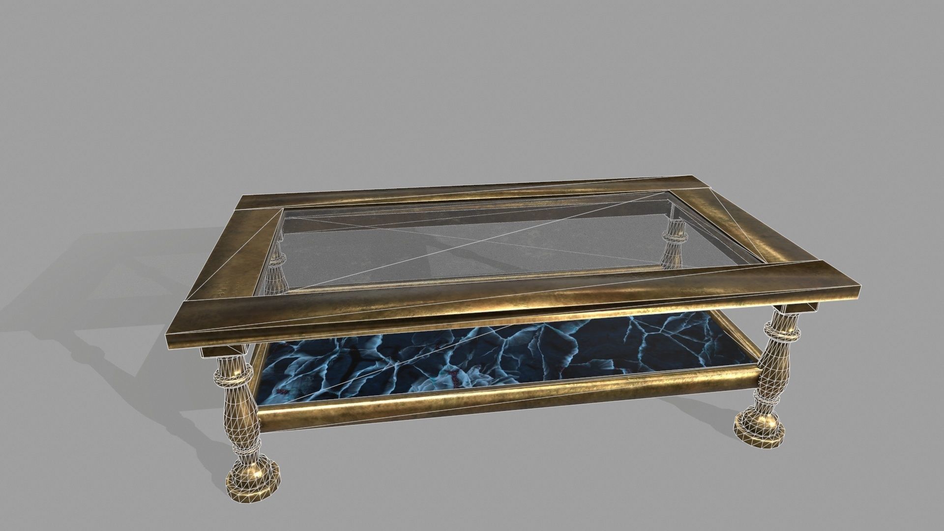 gold Tablet Low-poly 3D model_10