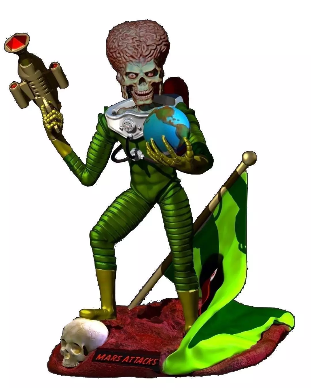 Mars Attacks Diorama 3D print model_0
