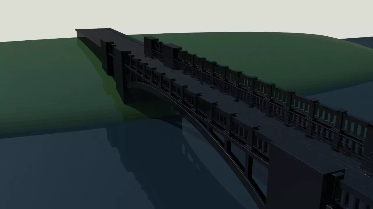 Road bridge 3D model