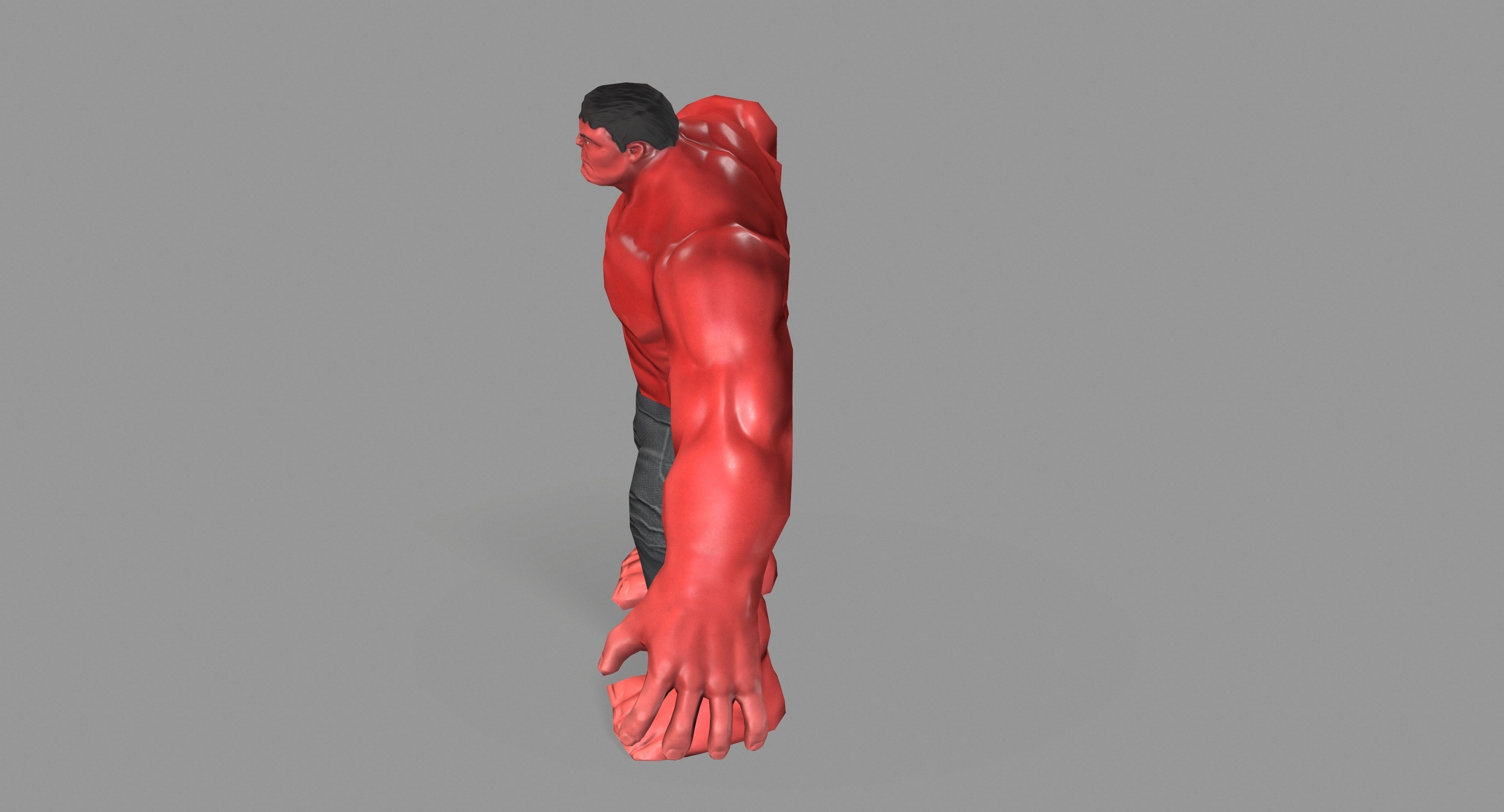 Hulk red Low-poly 3D model_15
