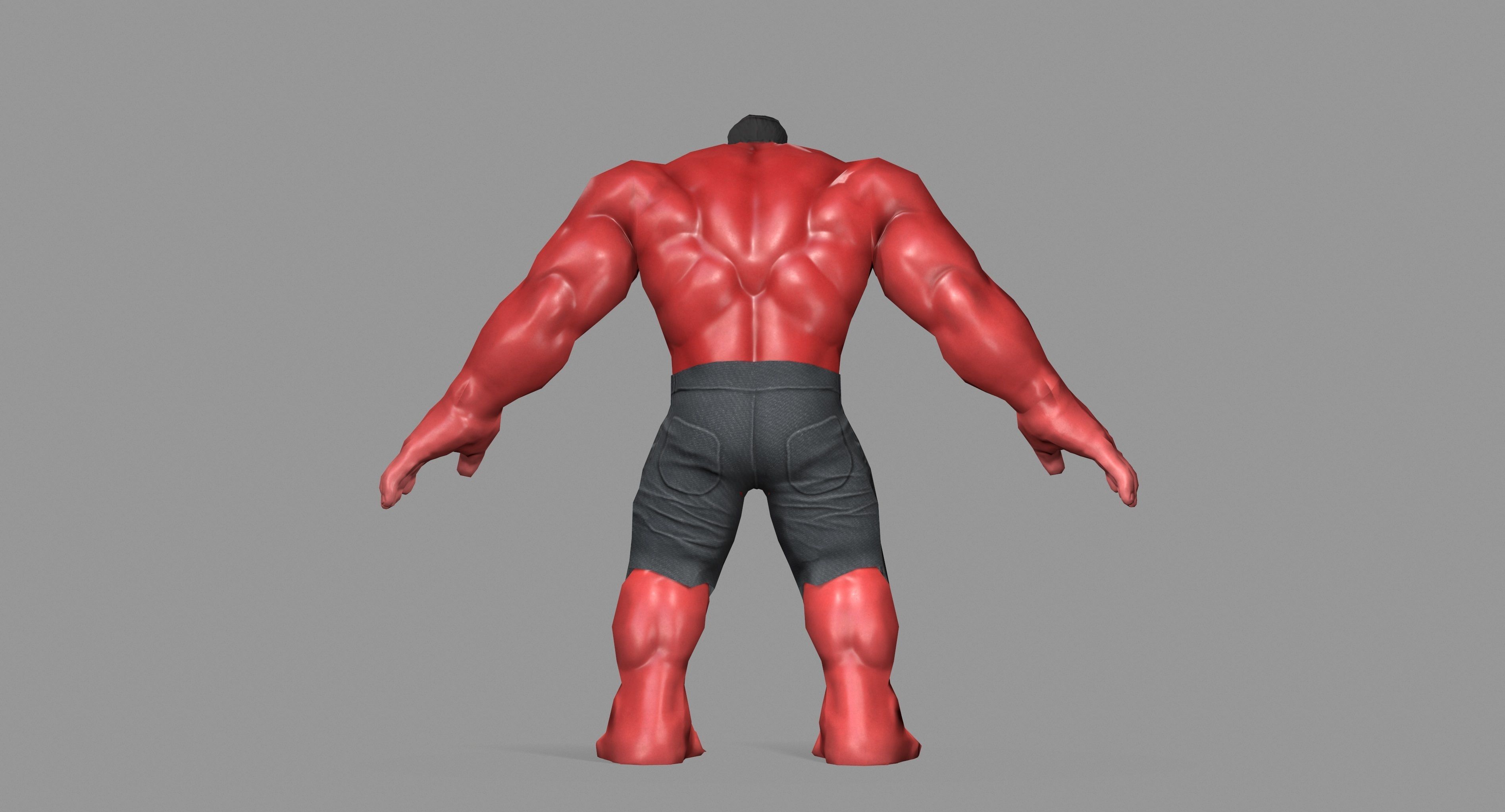 Hulk red Low-poly 3D model_22
