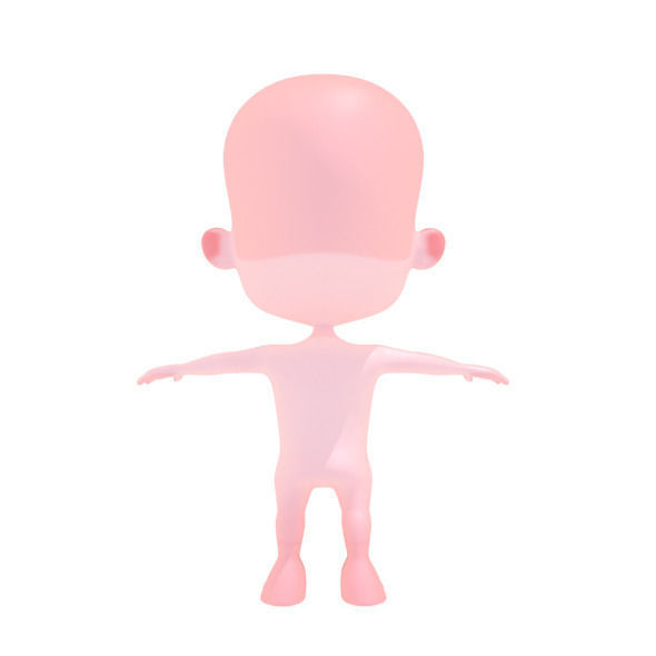 Cartoon Boy Low-poly 3D model_3